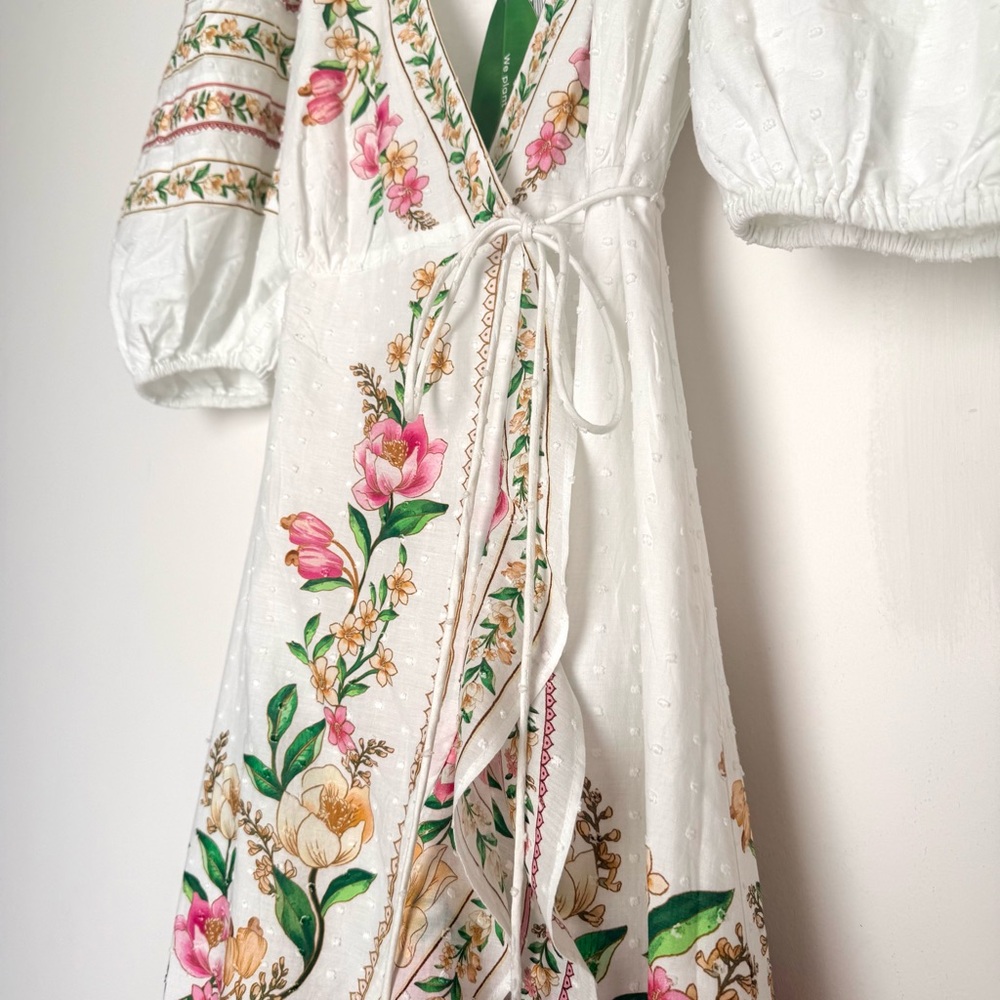 FARM Rio Palm Dream Midi Wrap Dress, NWT ๐ง๐ท - Picture 11 of 16